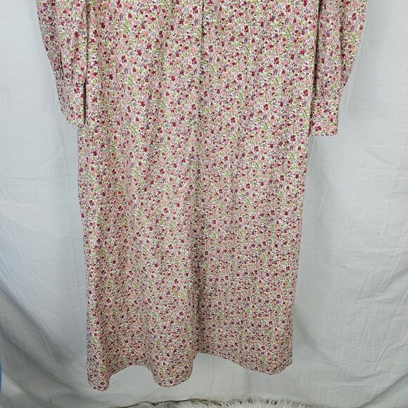 Hyacinth House Nellie Maxi Dress XL Floral Pink Long Sleeve Button Up NO BELT! - Picture 10 of 11